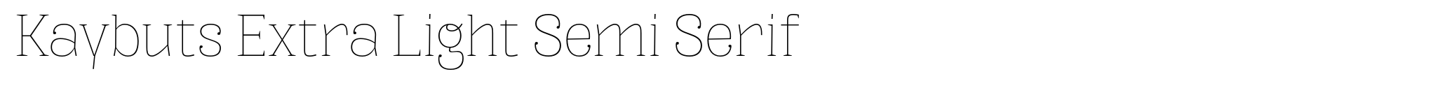 Kaybuts Extra Light Semi Serif image